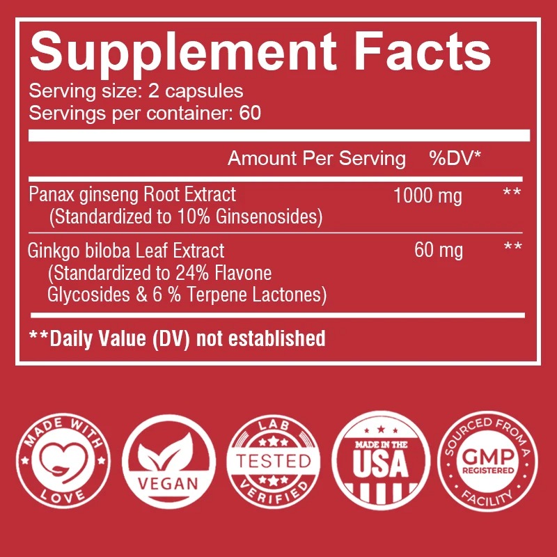 Kapsul Ginseng Merah Korea Veg - Ginkgo Biloba Extract ulasan dan harga