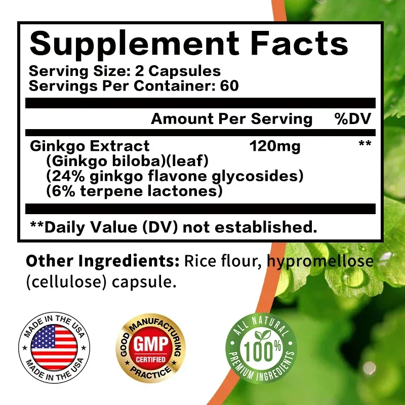 Kapsul Ginkgo Biloba - Supleme - Ginkgo Biloba Extract ulasan dan harga